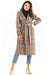 Elegant Double Collar Coat with Belted Waist