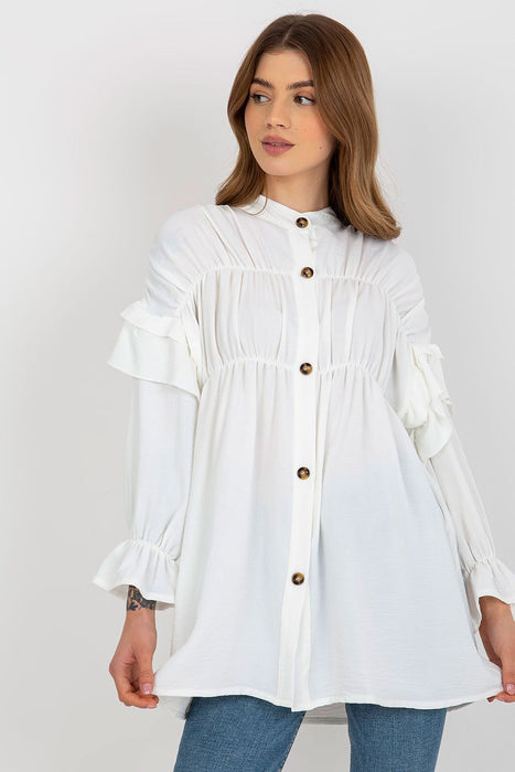 Bella Elegant Ruffled Long Sleeve Shirt