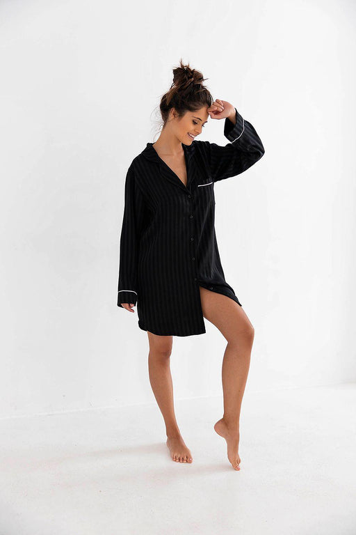 Sensis Luxe Striped Satin Nightshirt: The Ultimate Sleepwear Indulgence