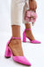 Elegant Eco-Suede Block Heel Pumps - Model 181456