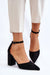 Elegant Eco-Suede Block Heel Pumps - Model 181456