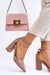 Elegant Eco-Suede Block Heel Pumps - Model 181456