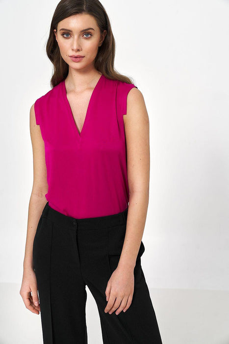 Sophisticated Sleeveless Viscose Blouse for Effortless Elegance