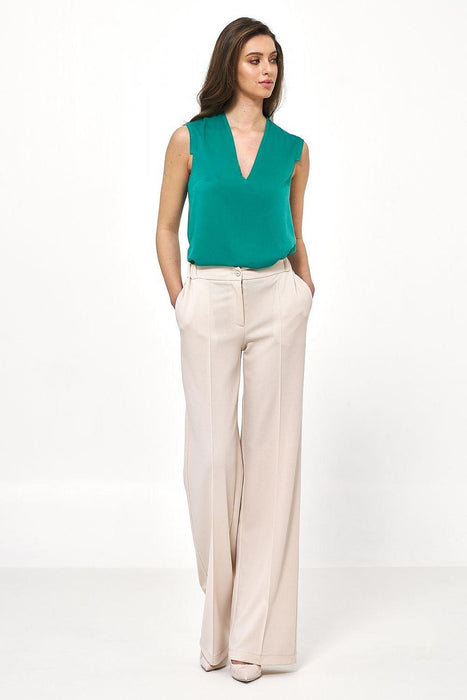 Sophisticated Sleeveless Viscose Blouse for Effortless Elegance