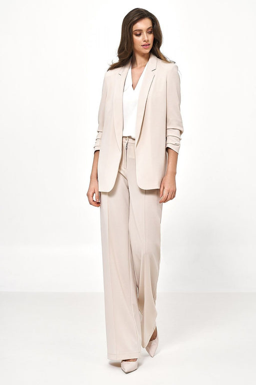 Elegant Crease-Detail Blazer