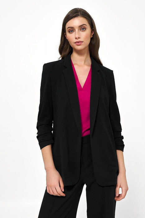 Elegant Crease-Detail Blazer