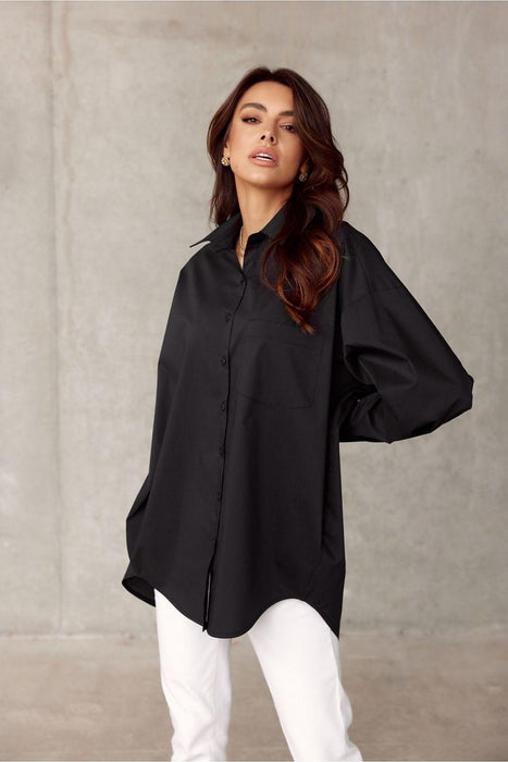 Trendy Asymmetrical Oversized Blouse with Elegant Features