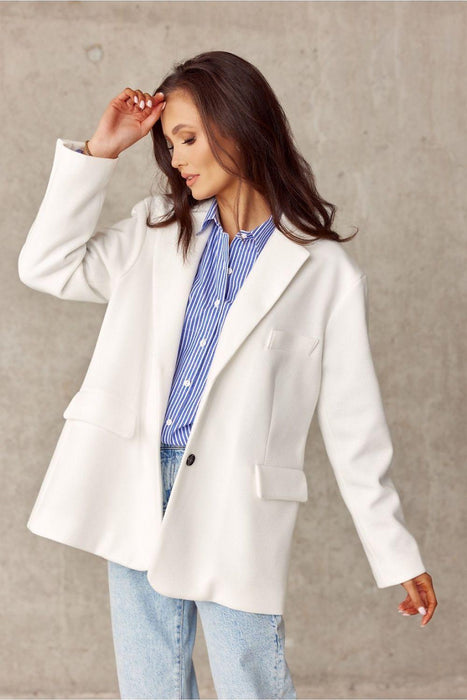 Chic Tailored Lapel Jacket by Roco Fashion