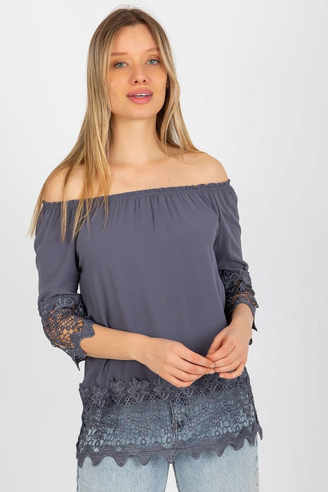 Elegant Spanish Neckline Blouse with Unique Detailing