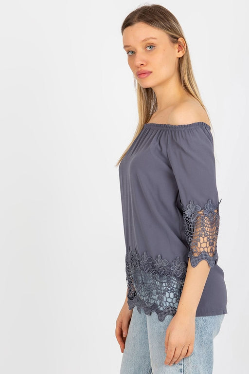 Elegant Spanish Neckline Blouse with Unique Detailing