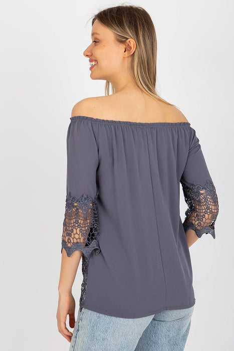 Elegant Spanish Neckline Blouse with Unique Detailing