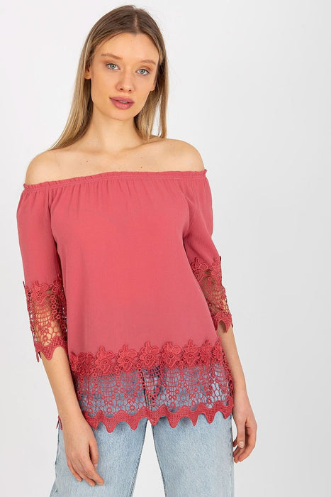 Elegant Spanish Neckline Blouse with Unique Detailing