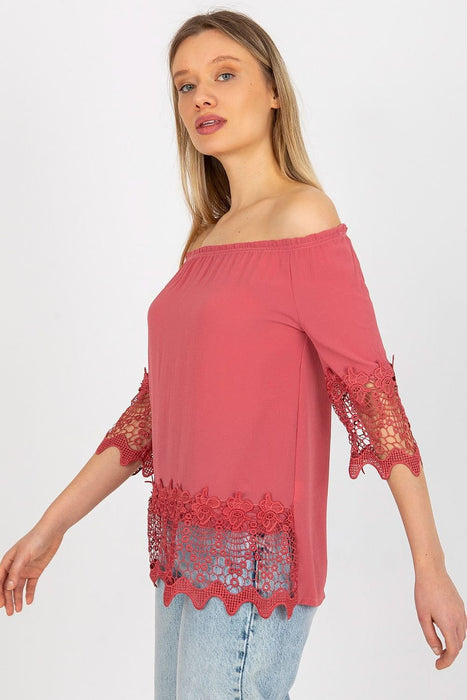 Elegant Spanish Neckline Blouse with Unique Detailing