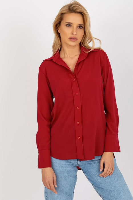 Essential Women's Cotton Blend Long Sleeve Button-Up Shirt