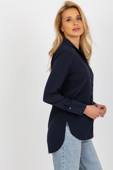 Essential Women's Cotton Blend Long Sleeve Button-Up Shirt