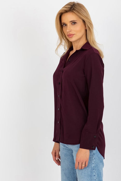 Essential Women's Cotton Blend Long Sleeve Button-Up Shirt