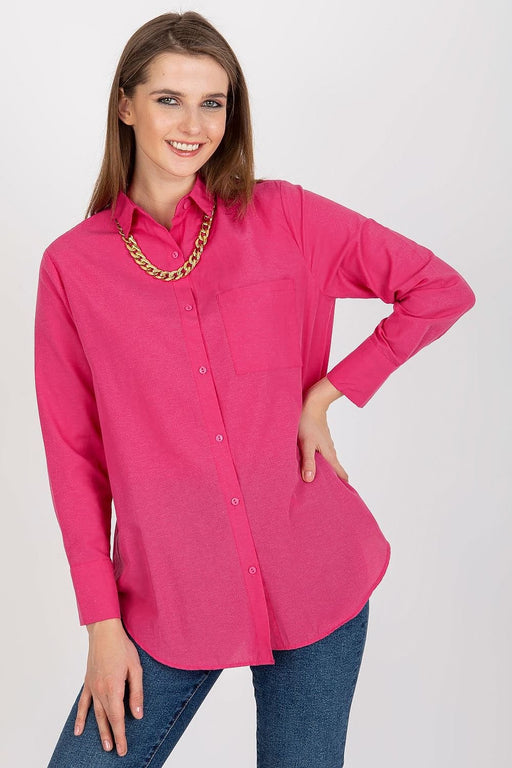 Classic Cotton-Poly Long Sleeve Button-Up Shirt