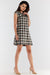 Stylish Checkered A-Line Mini Dress