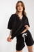 Chic Heart Neckline Loungewear Set with Adjustable Tie-Waist Shorts