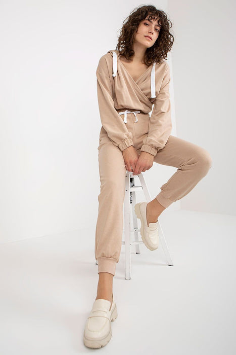 Trendy Hooded Sweatshirt and Trousers Lounge Set