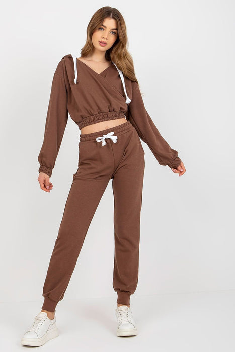 Trendy Hooded Sweatshirt and Trousers Lounge Set