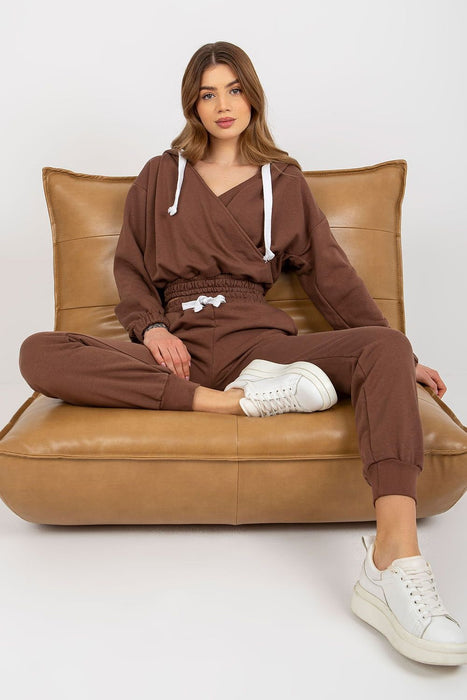 Trendy Hooded Sweatshirt and Trousers Lounge Set