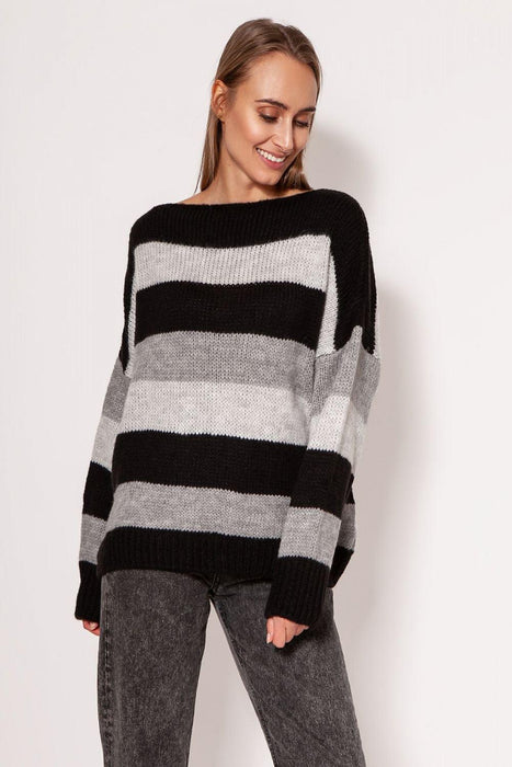 Cozy Striped Oversized Knit Jumper