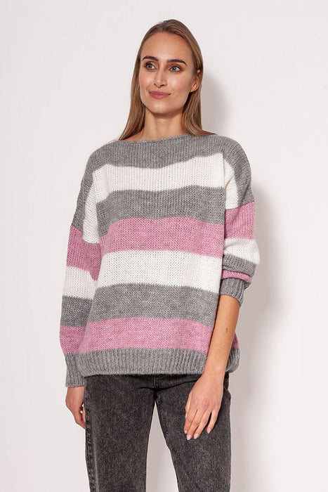 Cozy Striped Oversized Knit Jumper