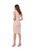 Sleek Geometric Stitched Sleeveless Pencil Dress with Concealed Zip