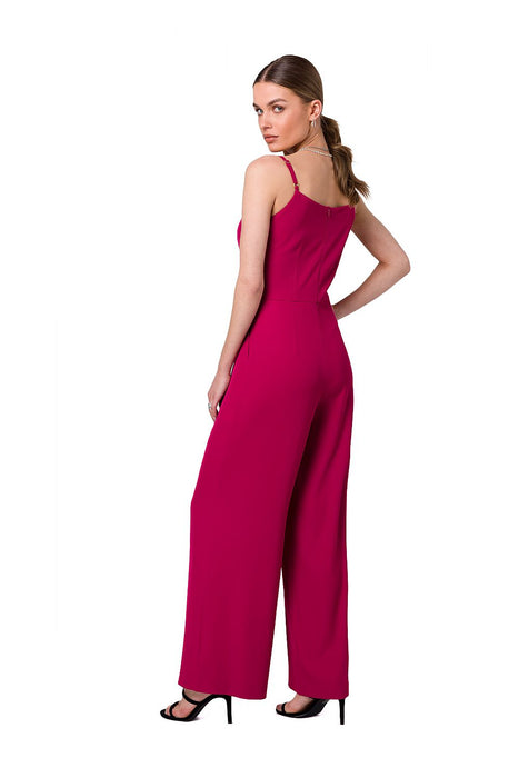 Sophisticated Office-to-Dinner Jumpsuit with Adjustable Spaghetti Straps