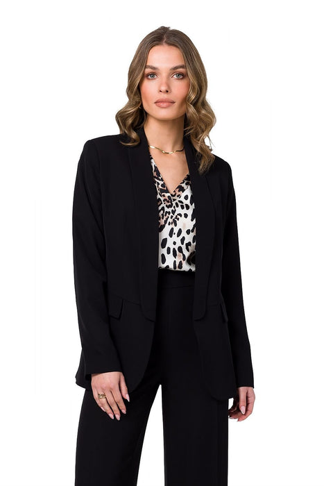 Shiny Lapel Pocket Blazer - Versatile Jacket Stylove