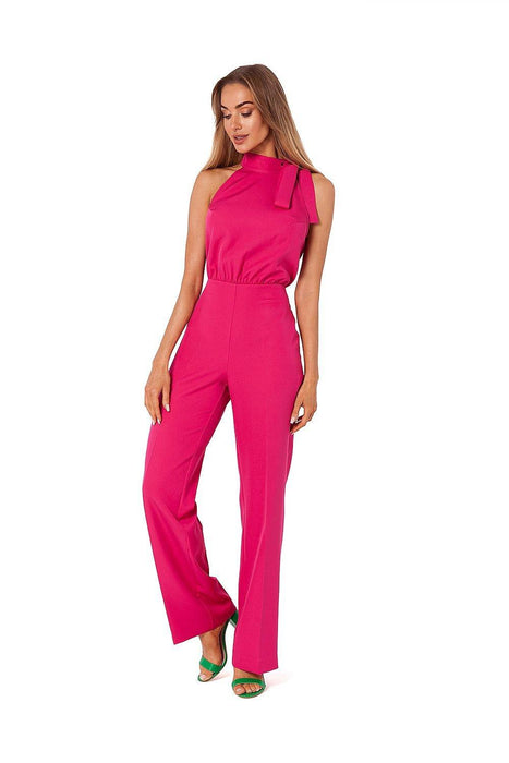 Chic Halter Neck Jumpsuit with Stylish Tie Detail