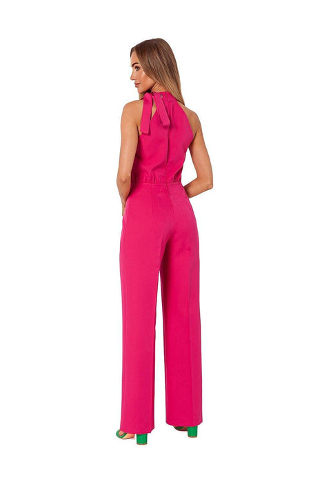 Chic Halter Neck Jumpsuit with Stylish Tie Detail