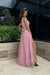 Chic High-Slit Long Bicotone Gown