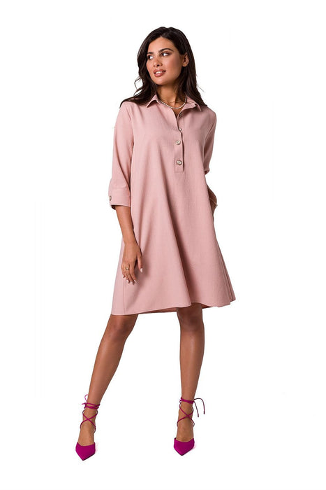 Flared Neckline Office Dress for Stylish Getaways