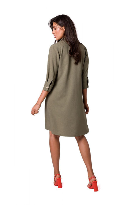 Flared Neckline Office Dress for Stylish Getaways