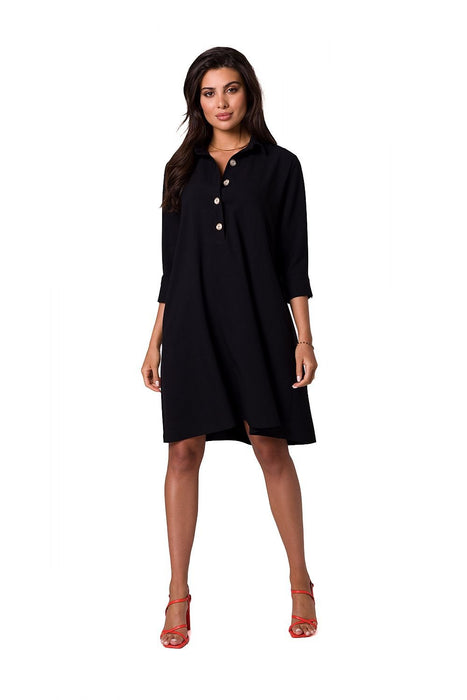 Flared Neckline Office Dress for Stylish Getaways