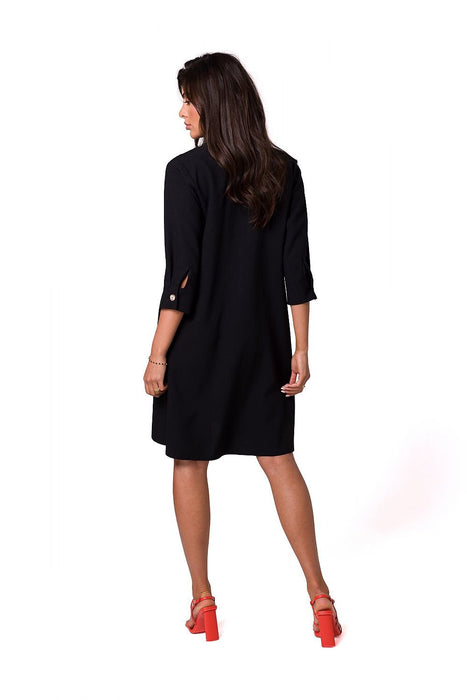 Flared Neckline Office Dress for Stylish Getaways