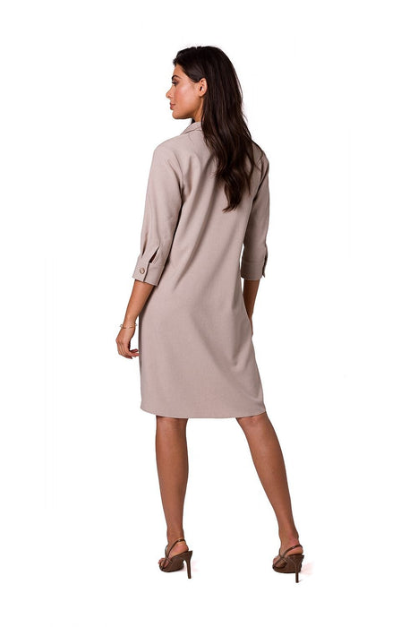 Flared Neckline Office Dress for Stylish Getaways