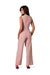 Stylish Summer Sleeveless Jumpsuit with Adjustable Waist Tie