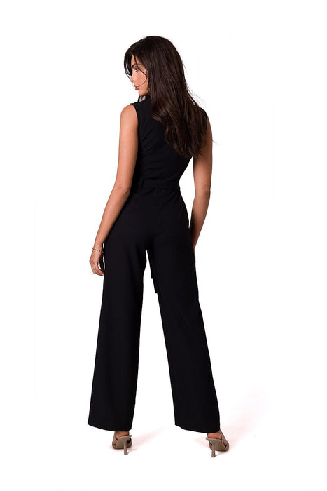 Stylish Summer Sleeveless Jumpsuit with Adjustable Waist Tie