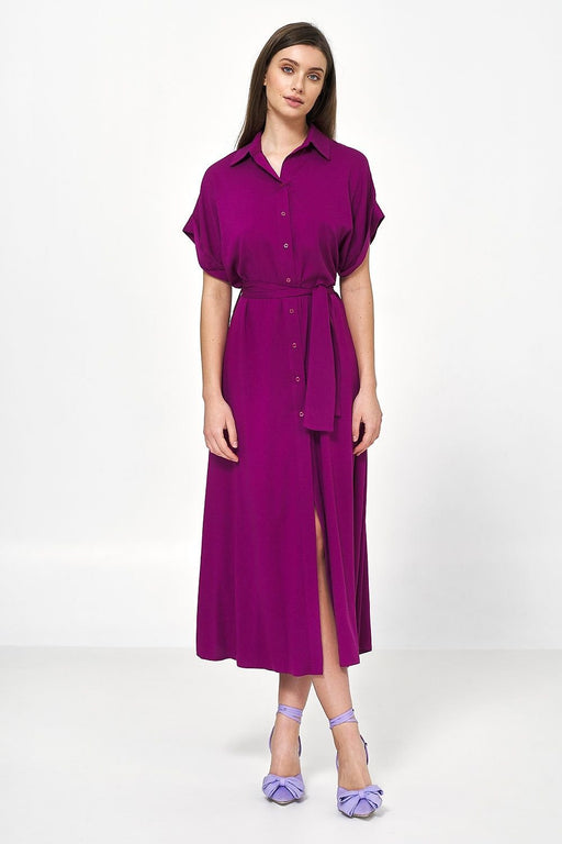 Effortlessly Elegant Viscose Shirt Dress for Casual Days