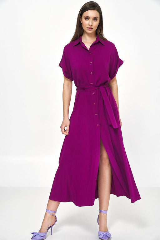 Effortlessly Elegant Viscose Shirt Dress for Casual Days