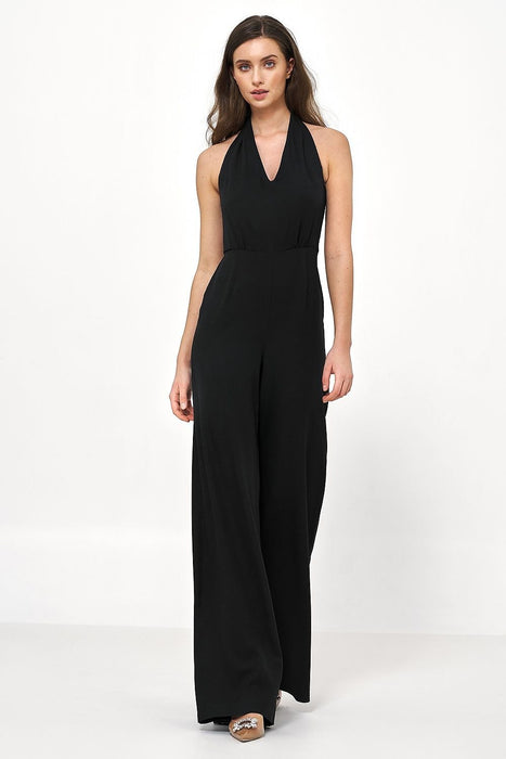 Sophisticated Backless Wide-Leg Jumpsuit