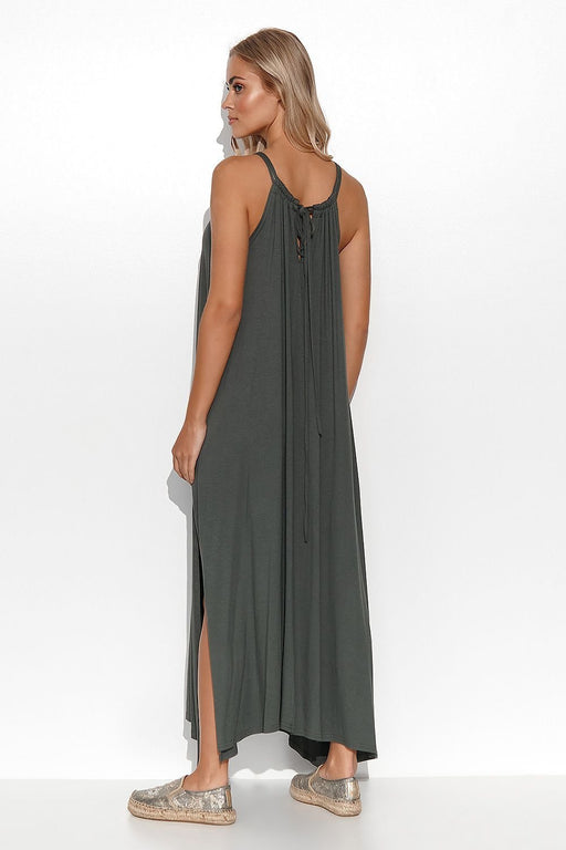 Elegant Daytime Maxi Dress with Adjustable Top and Subtle Detailing