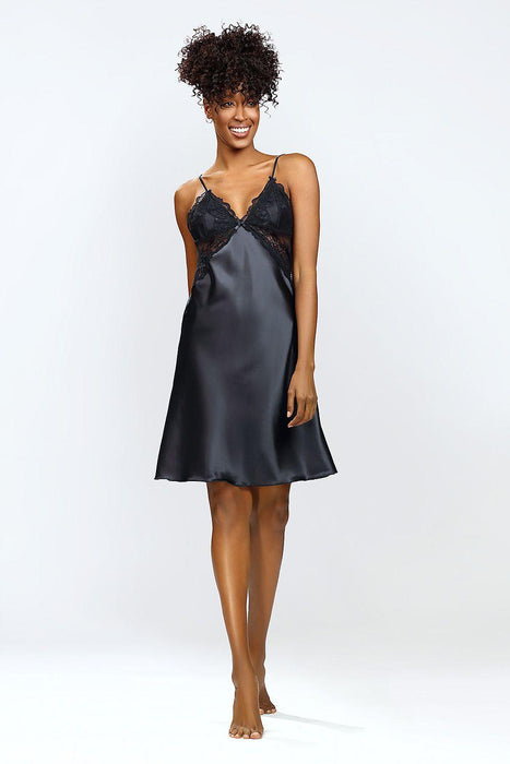 Alika Lace and Satin Seduction Slip Dress by DKaren