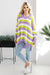 Charming Striped Knit Sweater with Heart Neckline