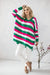 Charming Striped Knit Sweater with Heart Neckline