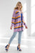 Vibrant Multi-Colored Oversized Knit Cardigan