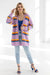 Vibrant Multi-Colored Oversized Knit Cardigan